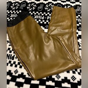 DKNY FAUX LEATHER PANTS